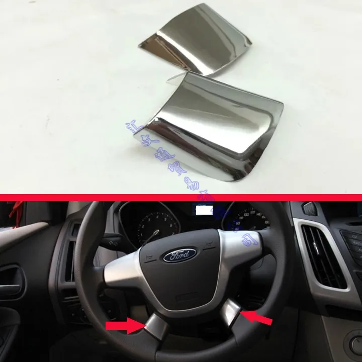 Хромированная панель на руль для Ford Kuga Escape 2013 2014 2015 2016 АБС-пластик ободок отделка