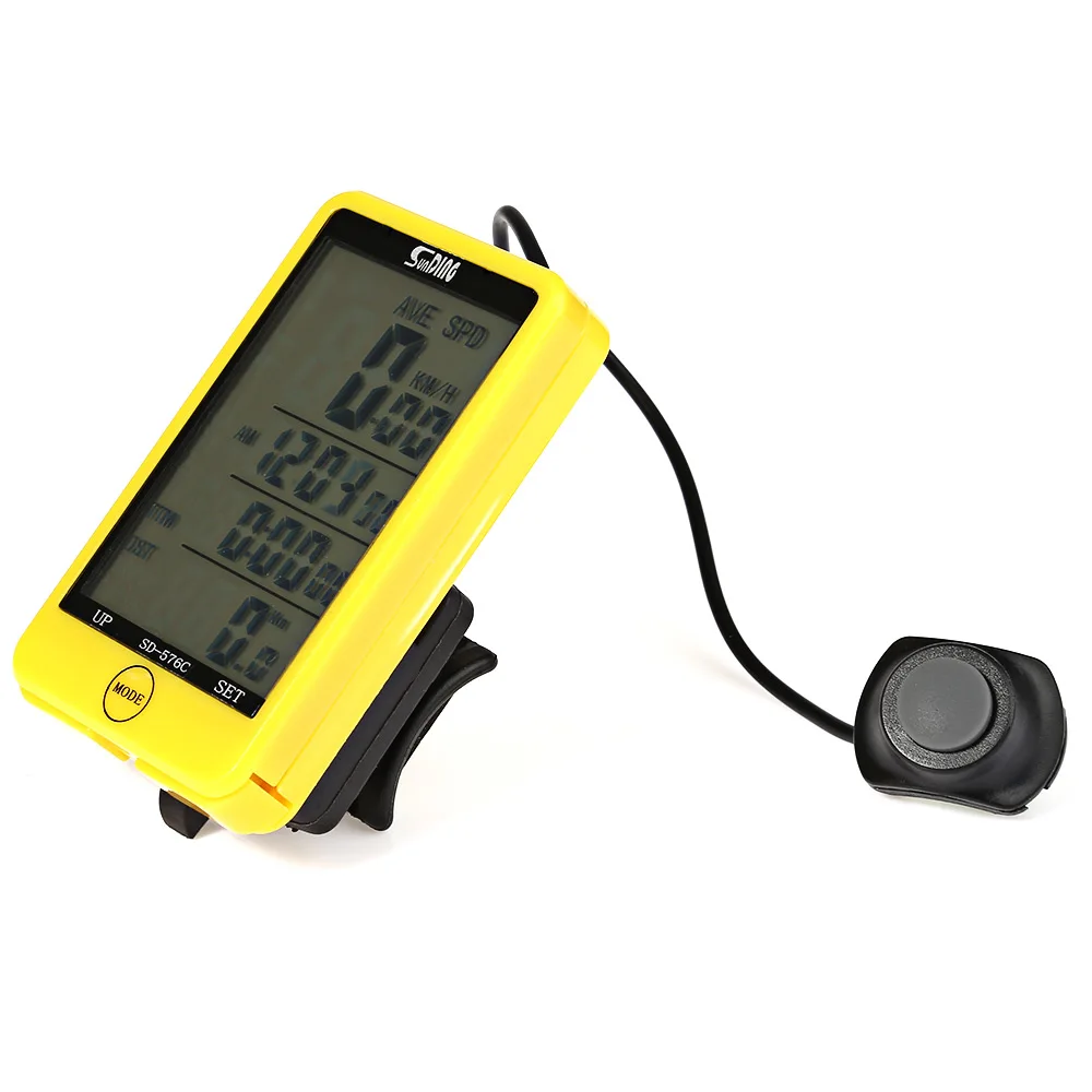 SunDing SD - 576C Touch Screen Wireless Bicycle Computer Odometer with LCD Backlight Water Resistant Bike 3 Color | Спорт и