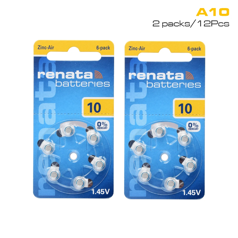 12 шт. A10 PR70 B010 B20PA 10HP DA10H DA10N AC230E AC10 1 45 V цинковая воздушная батарея батарейки 10DS 10AE