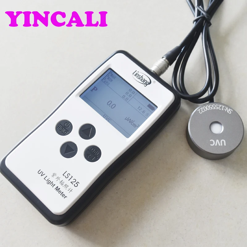 

LS125 UV Light Meter with UVC Probe Test Ultraviolet Power UV Intensity Energy for UVA UVB UVC Support 9 Types Probe Sensors