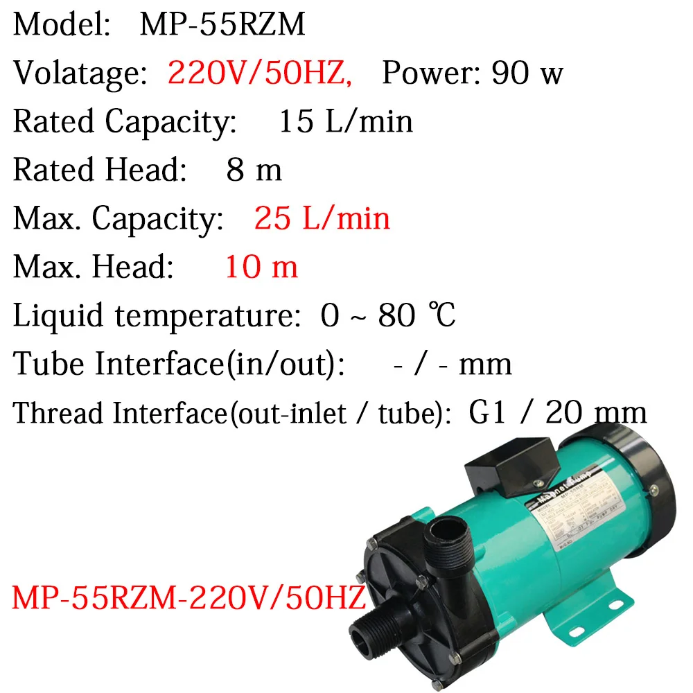Centrifugal Water Pump MP-55RZM 220V 50HZ Magnetic Drive Circulation High head use for Chemical Fluid transport | Обустройство дома
