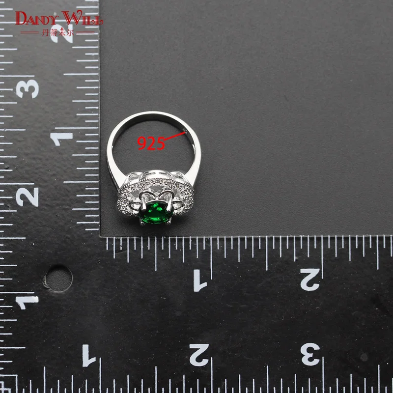 Green Crystal Jewelry Sets For Women White CZ 925 Logo Silver Color Earrings/Ring/Necklace/Pendant/Bracelets Party Wedding | Украшения и