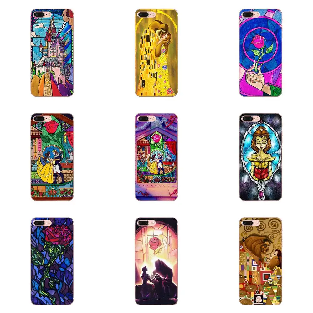 Мягкий TPU мобильный телефон для Apple iPhone 4 4S 5 5C 5S SE 6 6S 7 8 Plus X XS Max XR Beauty And The