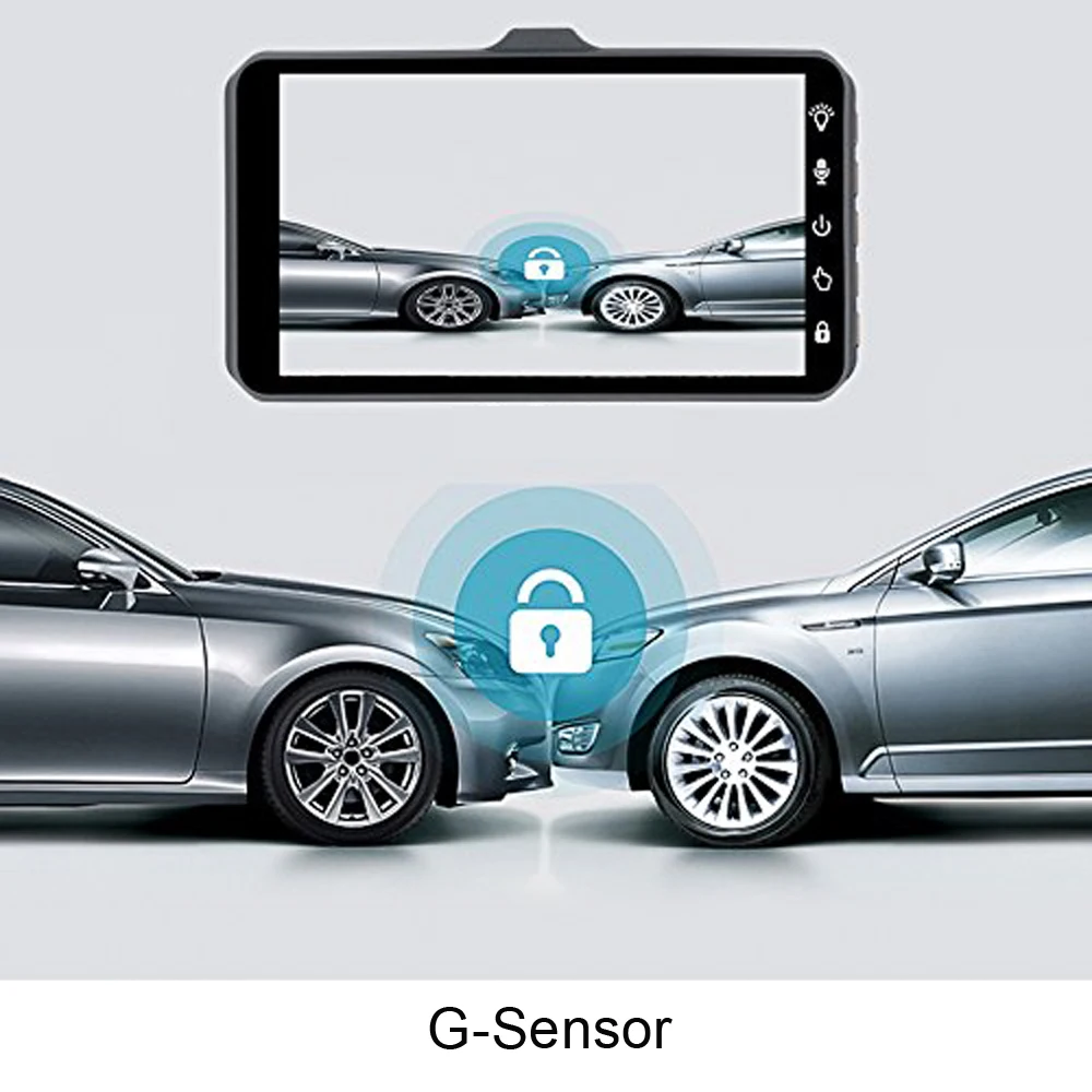 Новый видеорегистратор ADDKEY с двумя объективами Автомобильный Full HD 1080 P 4 дюйма IPS