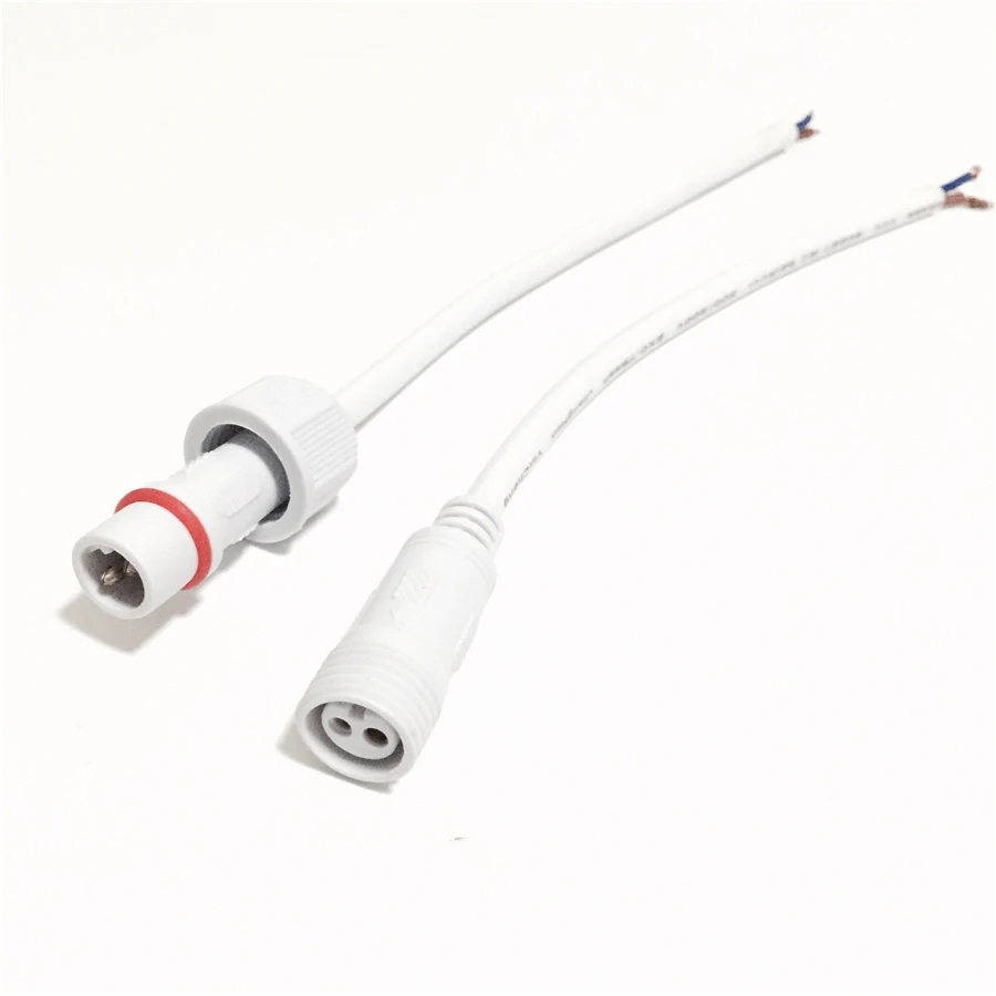 5 пар/лот 2 контактный ядерный водонепроницаемый светодиодный разъем с 20 см 2x0 (мм2)