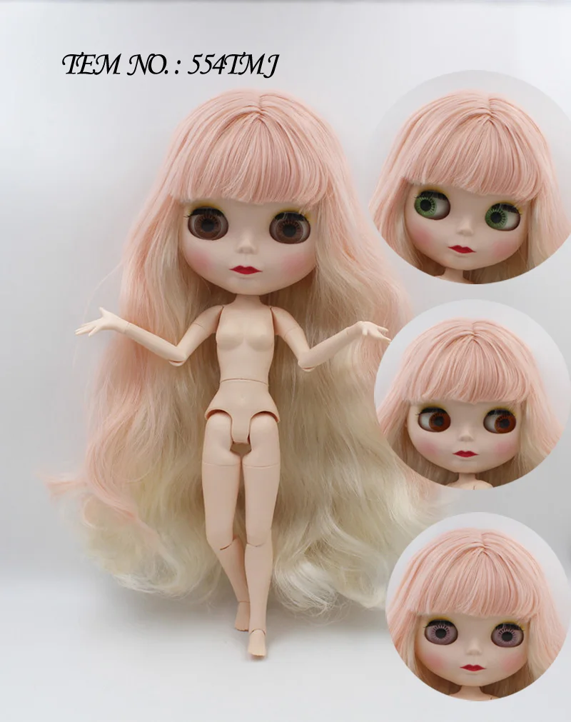 Promotion price BJD joint 2 TMJ DIY Nude Blyth doll birthday gift 4 colour big eyes dolls with beautiful Hair cute toy | Игрушки и хобби
