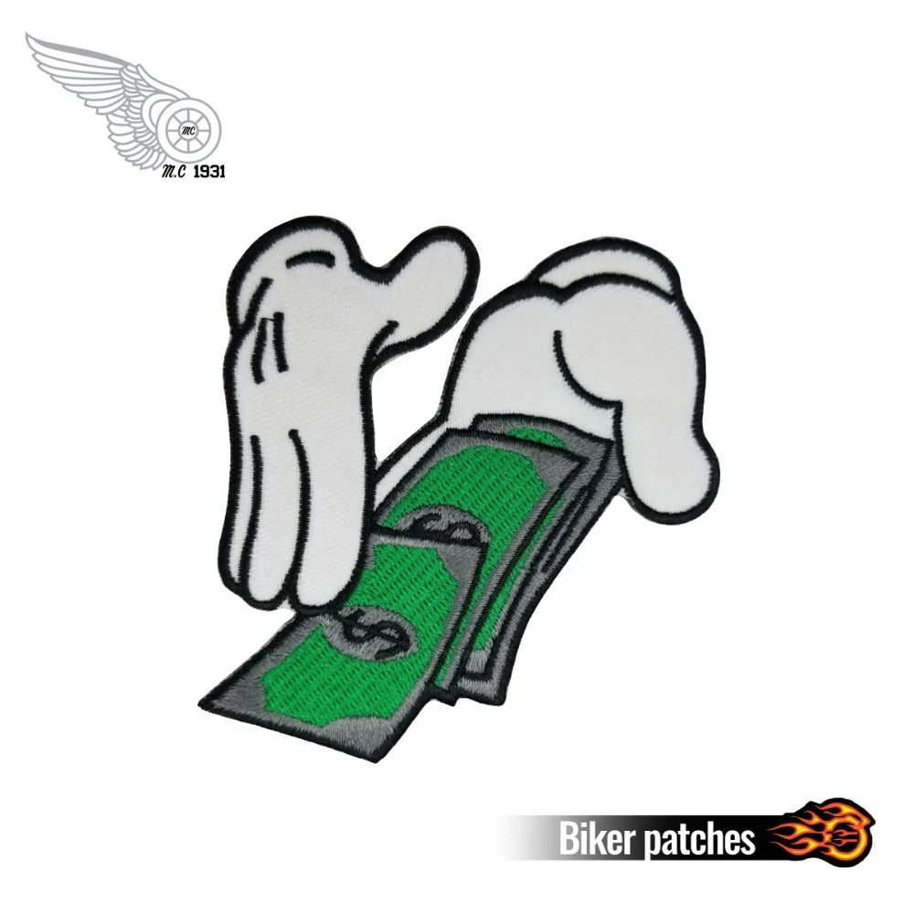 Money custom patch iron on Байкер Вышивка Патчи для одежды наклейки аппликация Сделай Сам