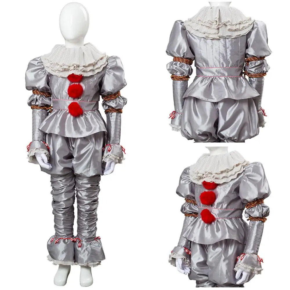

Костюм для косплея Pennywise It: Нику 2, Детский костюм клоуна Джокера для мальчиков и девочек, маскарадный костюм на Хэллоуин для детей