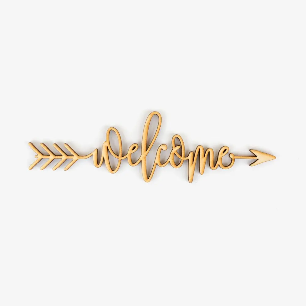 

Welcome Arrow Wood Sign, Better Together Home Decor Wall Art Unfinished