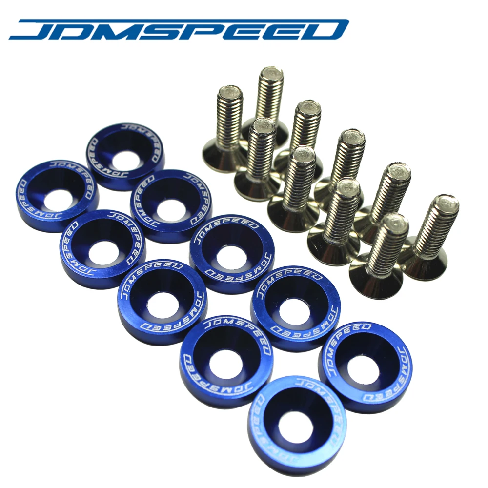 10 шт. синие алюминиевые шайбы JDMSPEED для крыльев Honda Civic Integra RSX EK|fender washers|aluminum fender