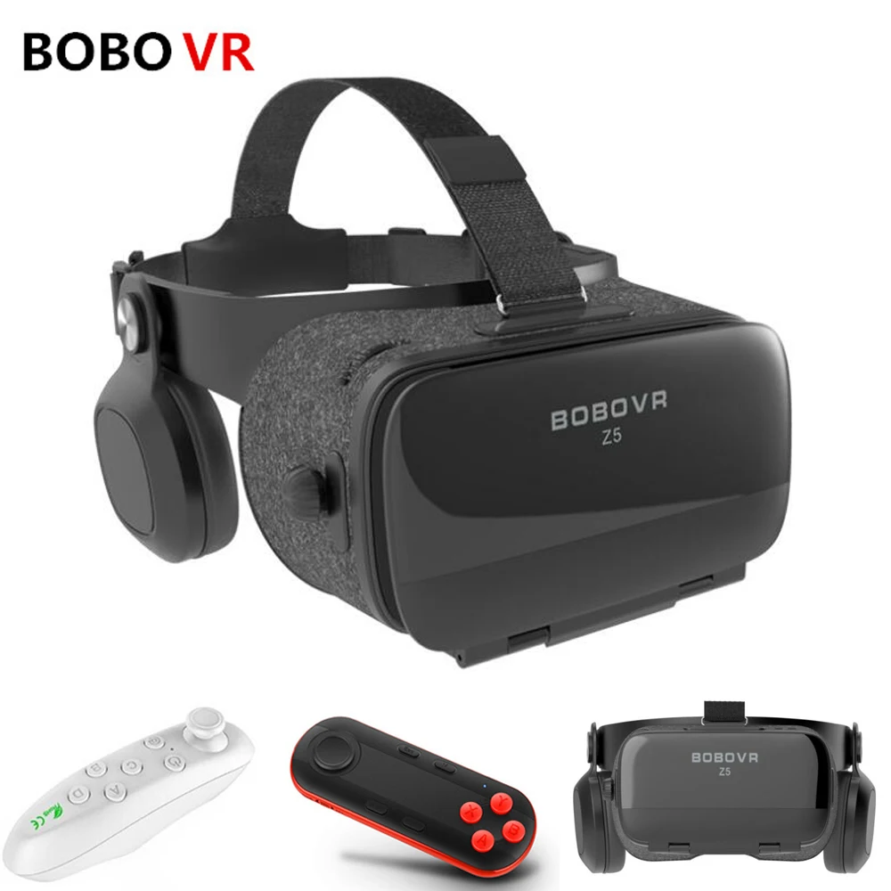 

2018 BOBOVR Z5 120 FOV 3D Cardboard Helmet Virtual Reality Vr Box Glasses Android Cardboard Stereo Headset Box for 4.7-6.2 Phone