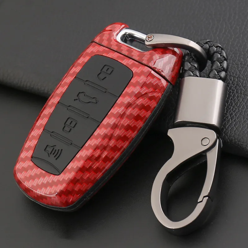 Red Black Брелок для ключей, чехол для ключей Great wall HAVAL H6 Coupe H7 H9 H1 H2 кольцо для ключей брелок для ключей, автомобильные аксессуары - Название цвета: Red Black