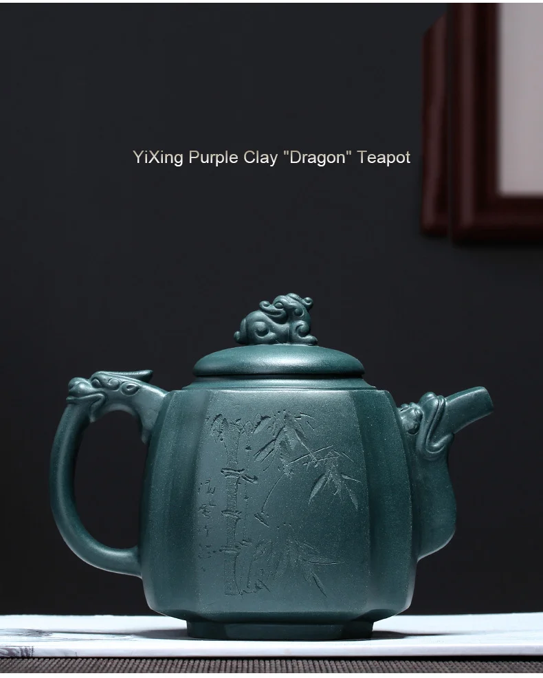 PINNY 550 мл фиолетовая глина yixing "дракон" чайник натуральная руда зеленая грязь Чайники заварочные ручная работа чайный набор кунг-фу Фиолетовый; песок ремесла