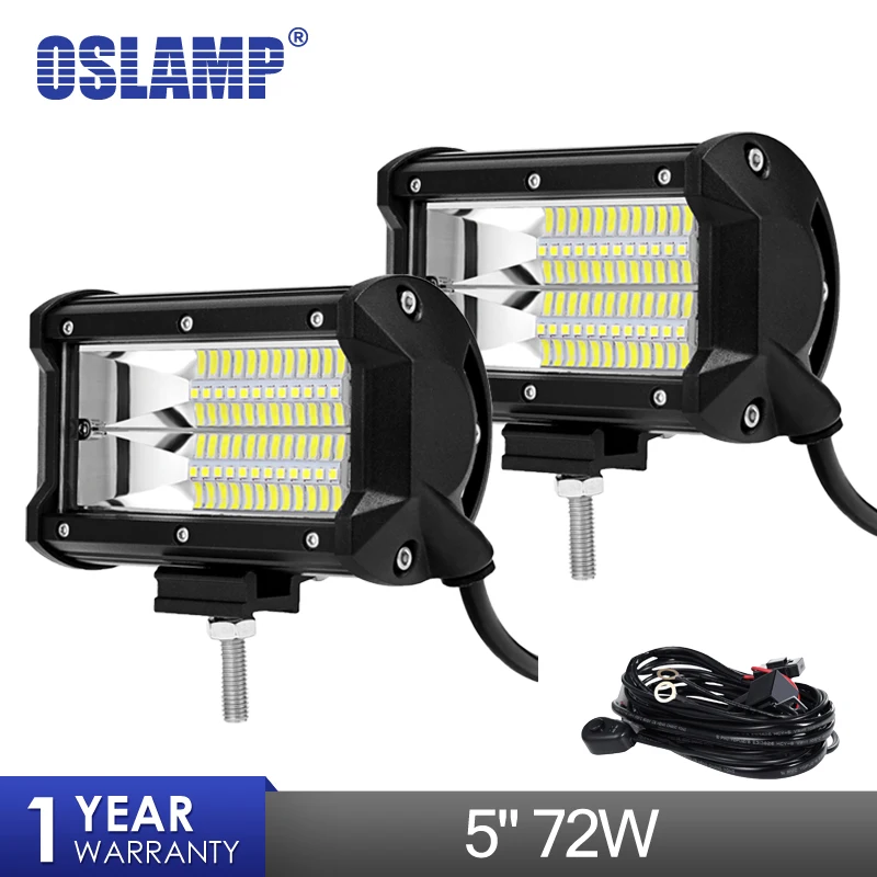 Oslamp 5 &quot72 Вт светодиодный свет работы автомобиля потока пучок лучей светодиодных