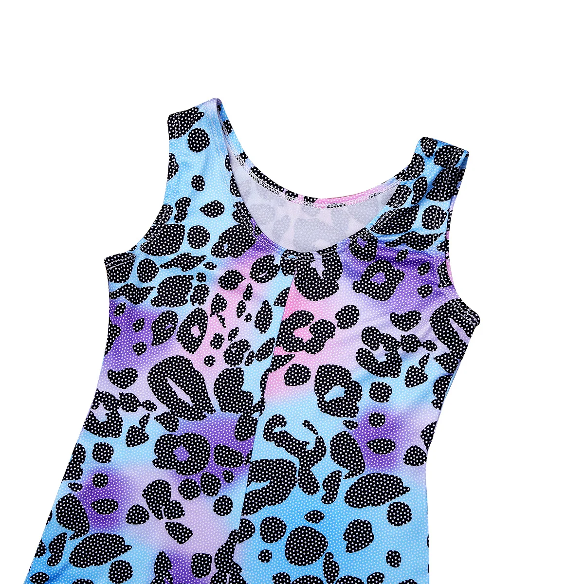 ChicTry детский леопардовый узор Блестящий гимнастический купальник для девочек