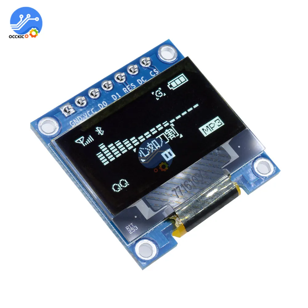 0 96 дюймовый Последовательный модуль OLED дисплея IIC 128X64 I2C для связи SSD1306 12864