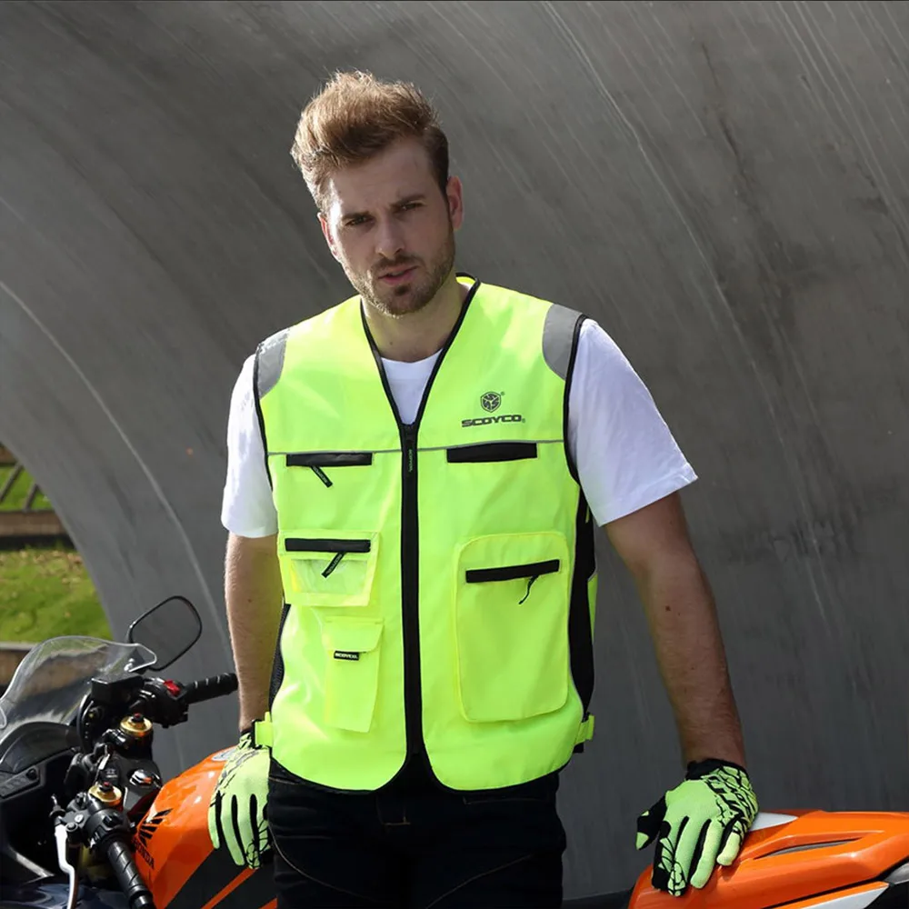 Жилет для езды на мотоцикле SCOYCO 21 светоотражающая куртка MBX/MTB/ATV флуоресцентный