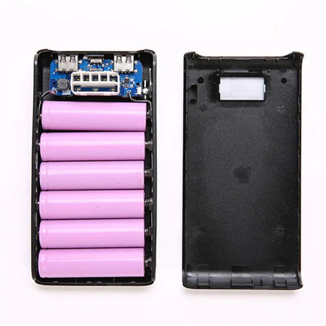 DIY 18650 Внешний аккумулятор пластиковый корпус чехол Тип C микро двойной USB порт