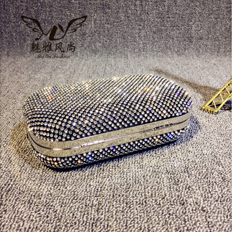 Женские вечерние сумки стразы Дамский клатч кошелек с бриллиантами женская