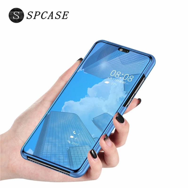 SPCASE Чехол Зеркало для Huawei P20 Lite Pro Коврики 10 P9 LITE P10 Вид из окна стенд SAMSUNG S9 iPhone X |