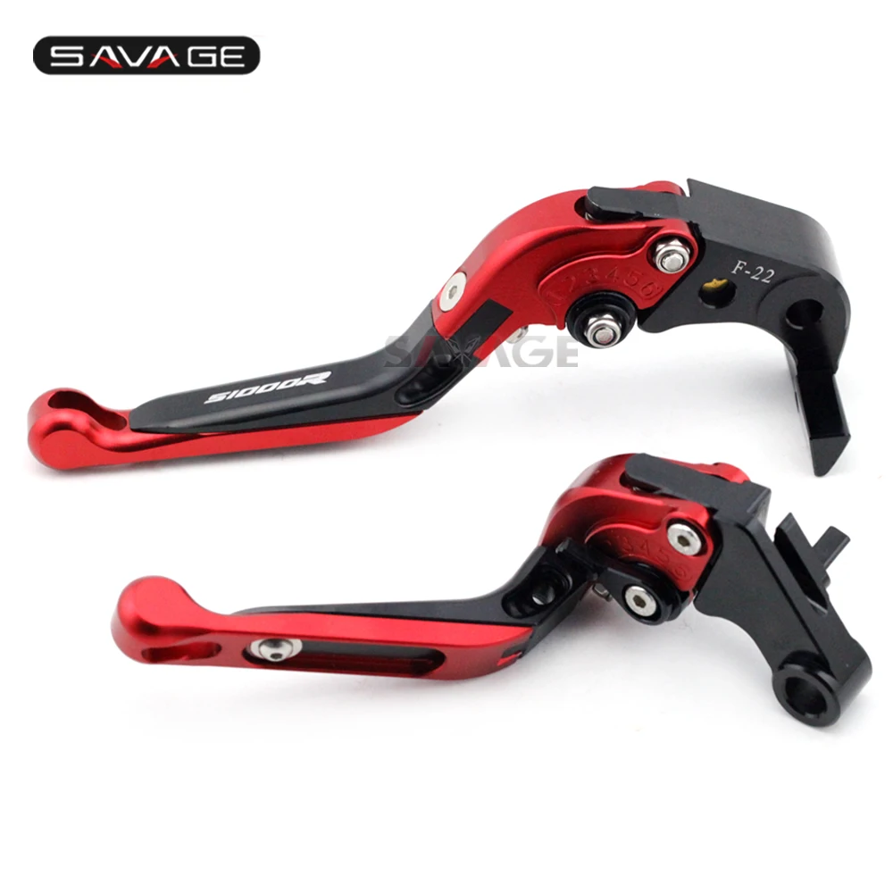 

Brake Clutch Lever For BMW S1000R 2014-2018 15 16 17 Black+Red Folding Extendable Motorcycle Accessories Logo S1000 R