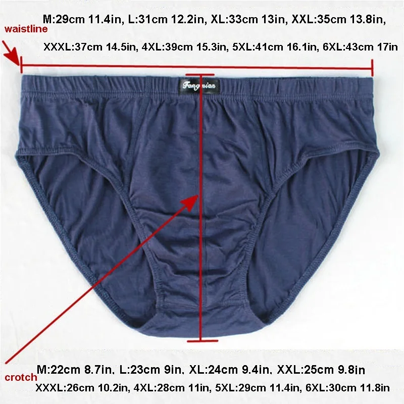 

5pcs/lot Big pluz size 100% Cotton Briefs Men's Comfortable Underpants Underwear L/XL/2XL/3XL/4XL/5XL/6XL 5pcs/lot Free shipping
