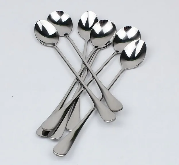 Круглая головка с наконечником 1 шт. прочная длинная ручка ложки для чая и кофе