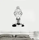 Милые наклейки на стену для йоги, медитации, комнаты для девочек-подростков, черные наклейки дзен, домашний декор, роспись в гостиной, плакат, художественные переводки YY104