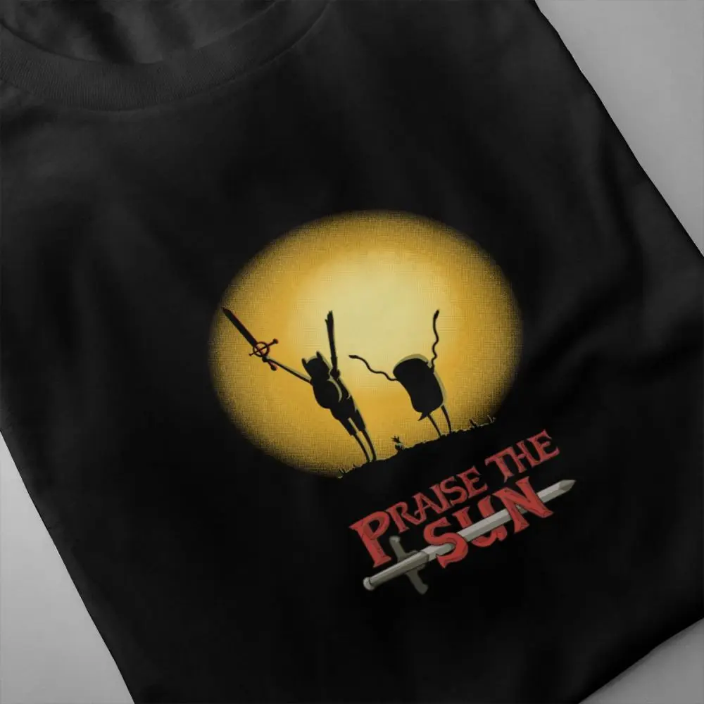 Jolly Cooperation Tee для мужчин темно-Душ рубашка &quotВосславь солнце&quot футболка аниме