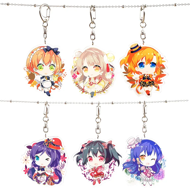 Мультфильм LoveLive Minami Kotori акриловый брелок Nozomi Tojo Sonoda Umi модные милые Подвески брелки brelok do kluczy подарки
