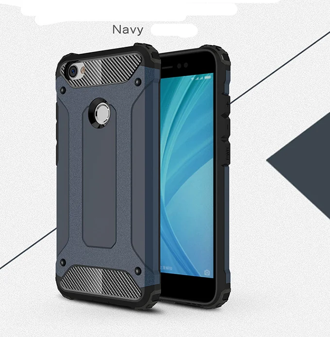 navy blue Гибридный бронированный чехол для телефона для Xiaomi Redmi Примечание 5A Prime Pocophone F1 бампер силиконовый чехол 360 Полное заднее покрытие Note5A Prime Poco F1 F-1 шт - Цвет: navy blue