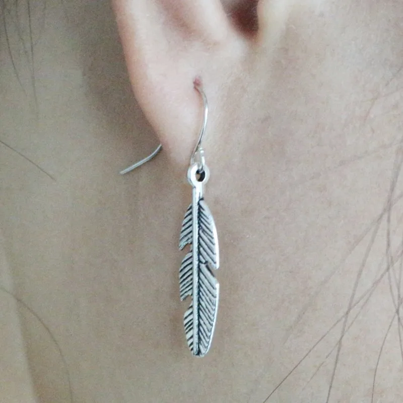 Винтажные длинные висячие серьги для женщин boucle d'oreille Feathr Leaf Brincos pendientes богемные