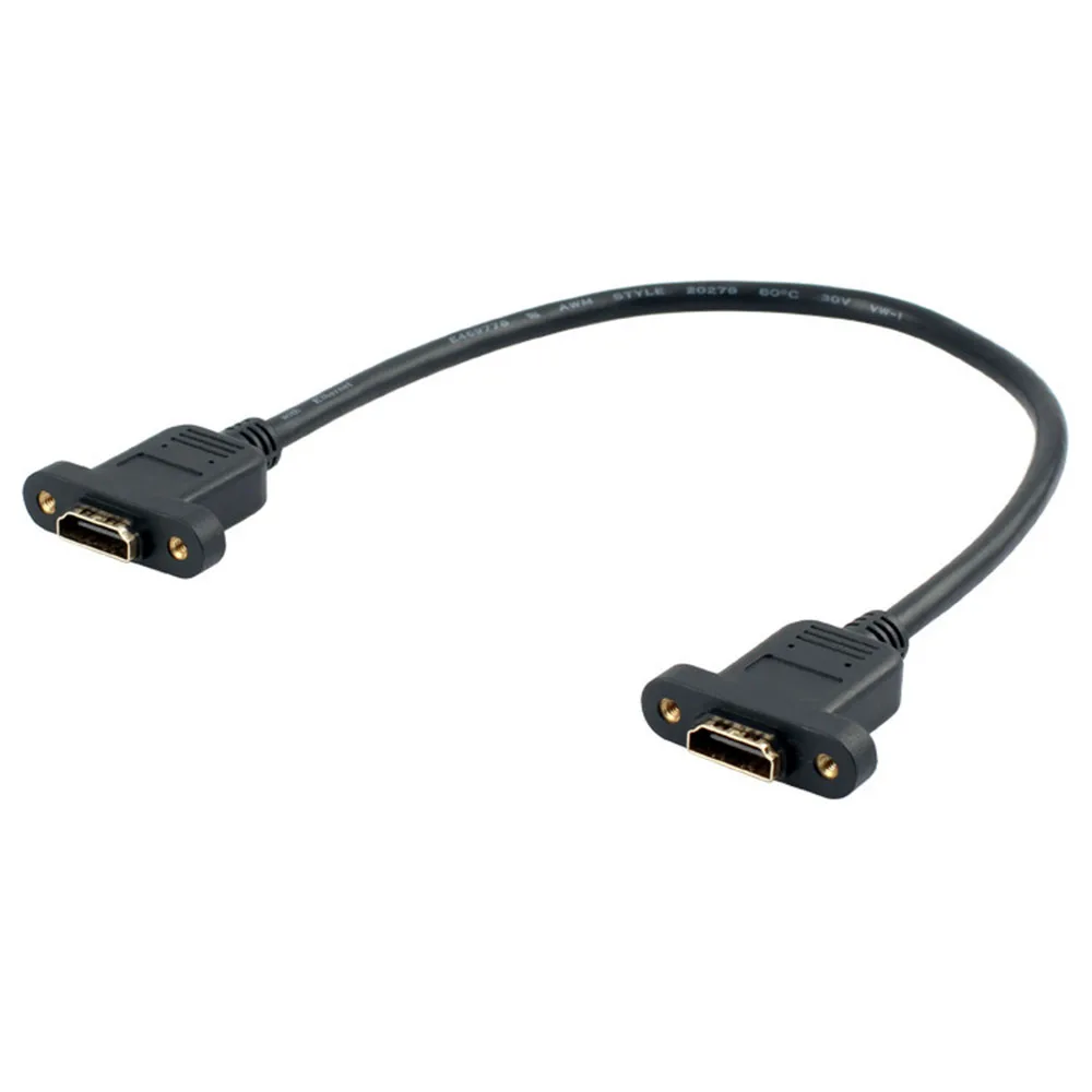 HDMI V1.4 19pin Женский к женскому 3D 1080P HD Удлинительный кабель с винтовым отверстием