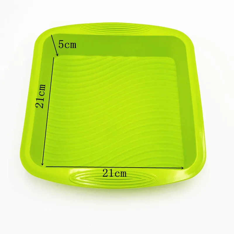 Большой квадратная форма 3D силиконовые формы торт мусс плесень выпекания хлеба