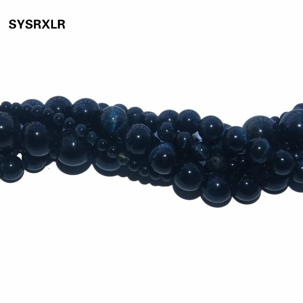 

Free Shipping High-Quality Natural Stone Deep Blue Tiger Eye Round Beads For Jewelry Making DIY Bracelet Necklace 4 6 8 10 12 MM