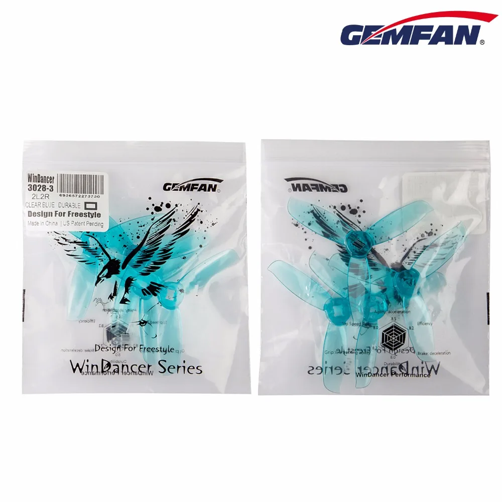 10pair / 20pcs Gemfan Windancer 3028 Propeller 3 inch PC 3-Blade CW CCW FPV Durable For Racing Drone Freestyle | Игрушки и хобби