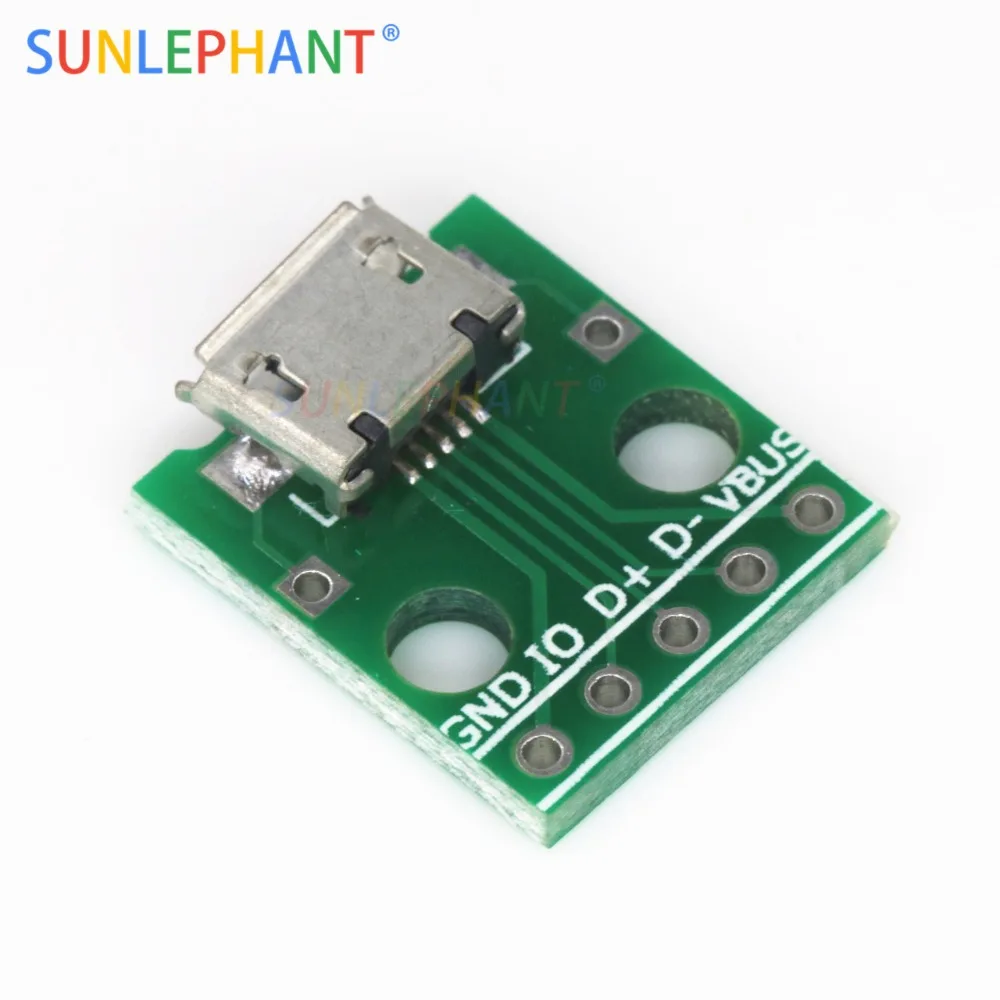 1 шт. микро USB для DIP адаптера 5pin гнездовой разъем B Тип PCB конвертер|Интегральные