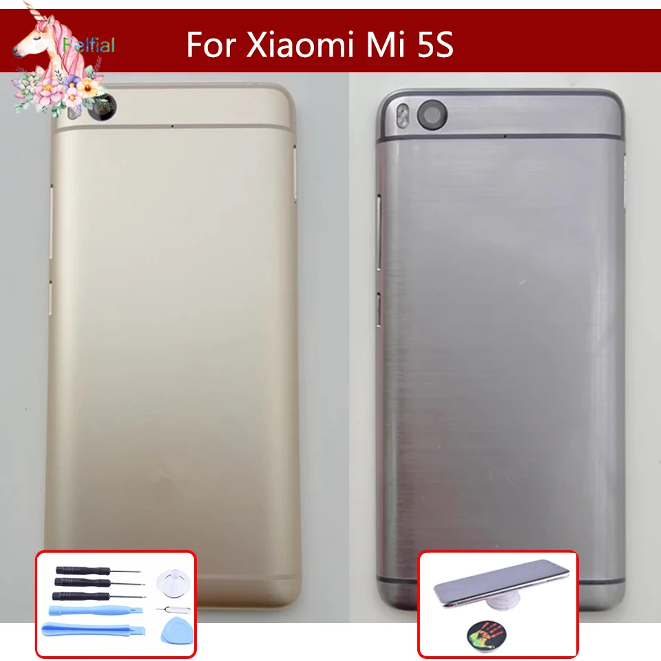 Оригинал для Xiaomi MI 5S MI5S крышка аккумулятора задняя корпуса боковые кнопки