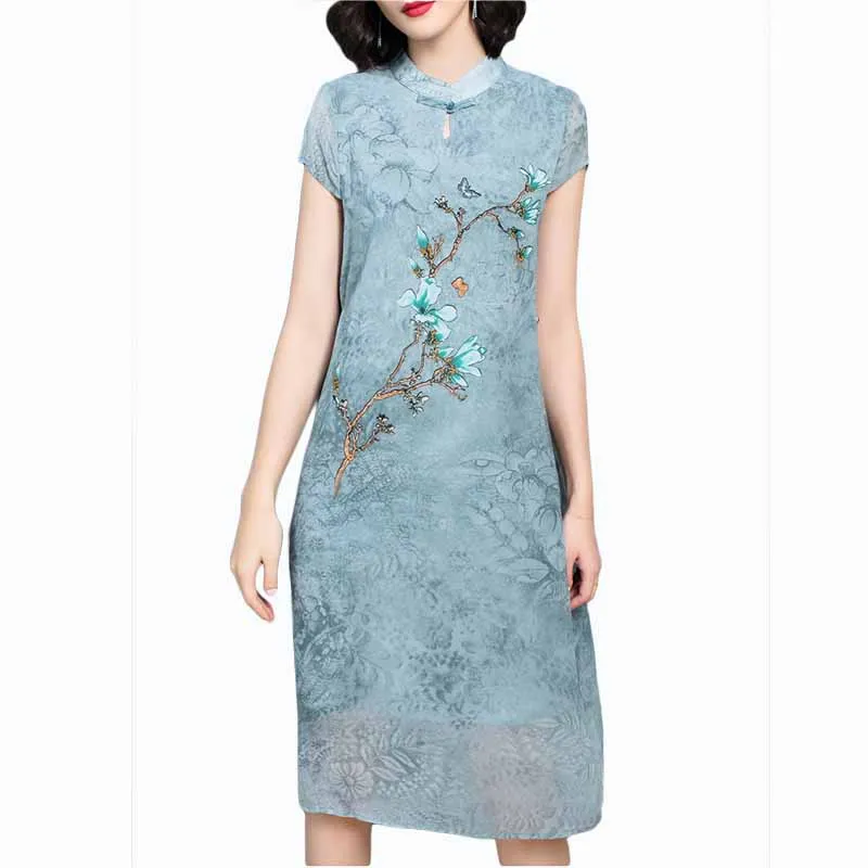 cheongsam винтажное короткое платье в китайском стиле, женское кружевное платье qipao для вечеринок, китайское традиционное платье cheongsam