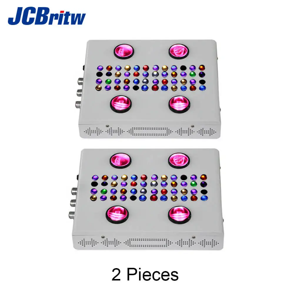

2PCs 600W Noah 4s Full Spectrum LED Grow Lights with COB and LED Lamps. Can Switch to Four Modes for Different Growing Stages.