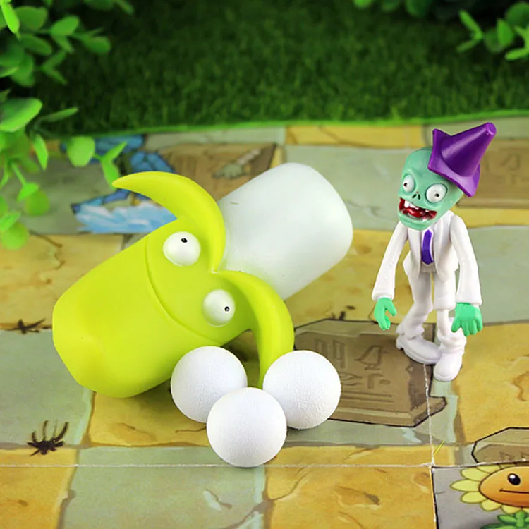Новинка PVZ 28 стилей новая игра растения прививка Домби Peashooter ПВХ фигурка модель игрушки Аниме Фигурка горох Подсолнух Дыня 10 см - Цвет: 24