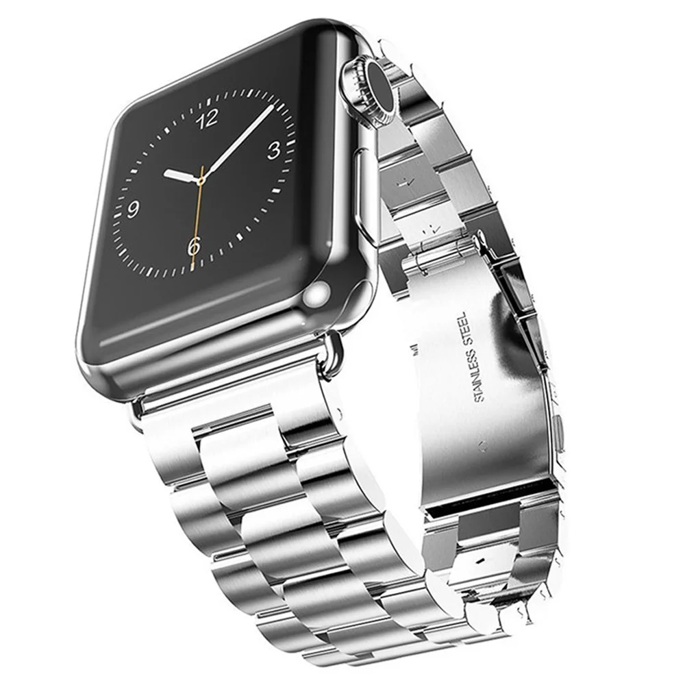 Нержавеющая сталь ремешок для наручных часов Apple Watch версии 40/44/38 мм/42 мм браслет