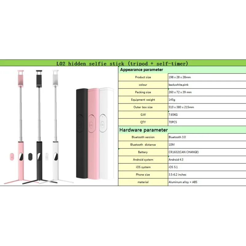 Портативный мини Bluetooth селфи палка складной Выдвижной Штатив для iPhone Xiaomi OnePlus SamSung