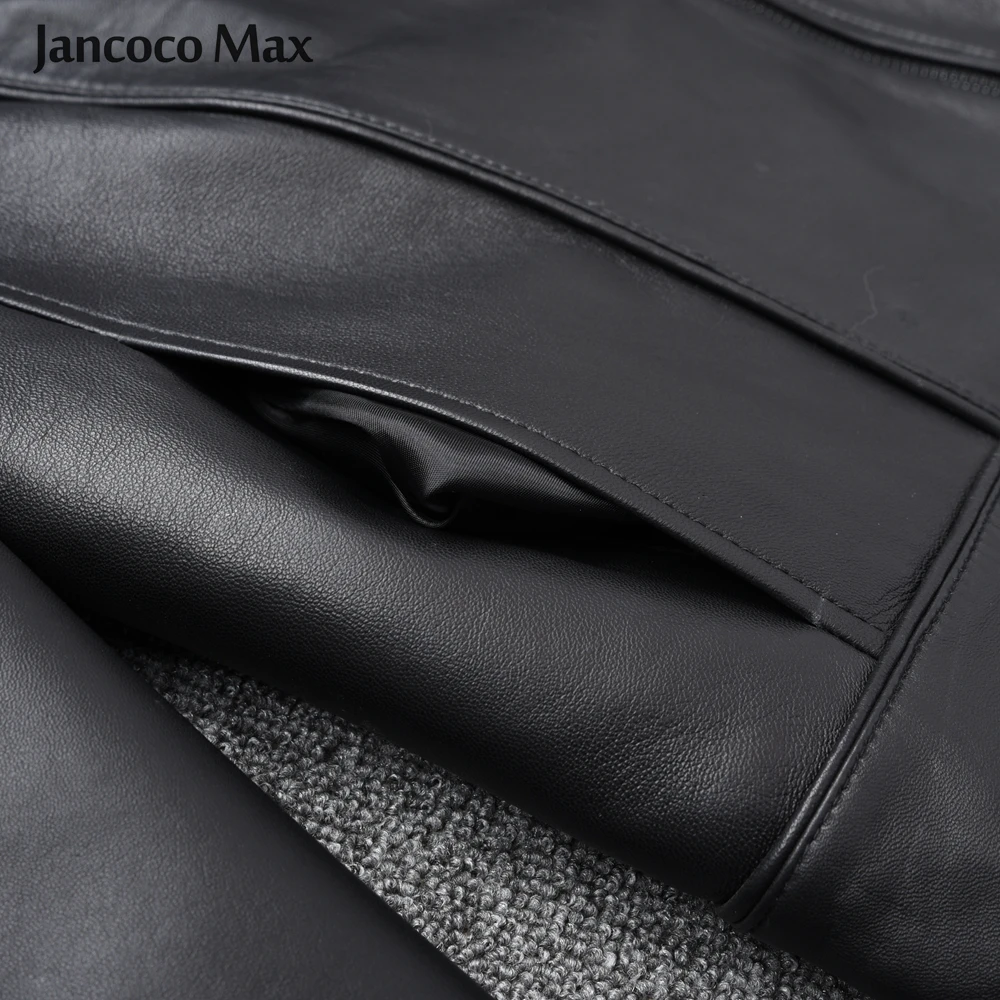 

Women Fashion Jackets High Quality Genuine Leather Sailor Style Female Real Sheepskin Jacket 2019 New S7541