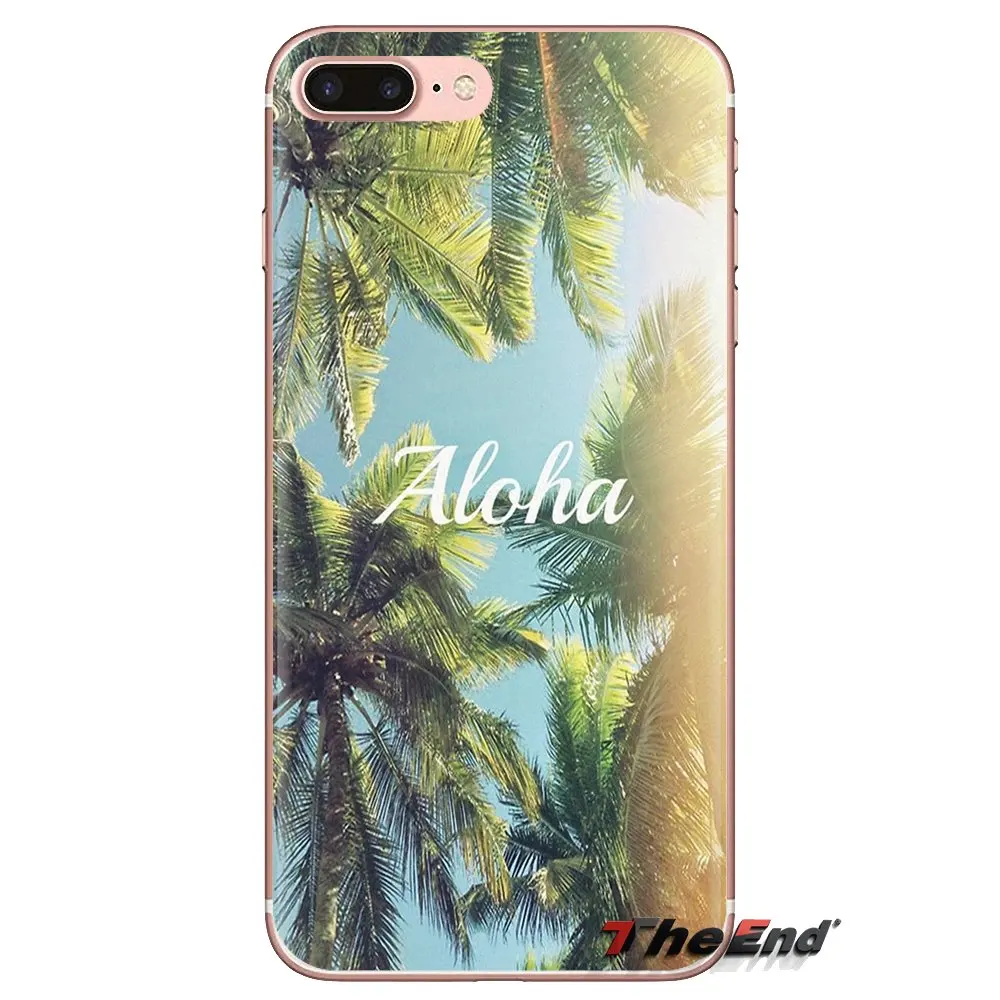 Мягкие прозрачные чехлы для LG Spirit Motorola Moto X4 E4 E5 G5 G5S G6 Z Z2 Z3 G2 G3 C Play Plus Mini Aloha Palm Trees |