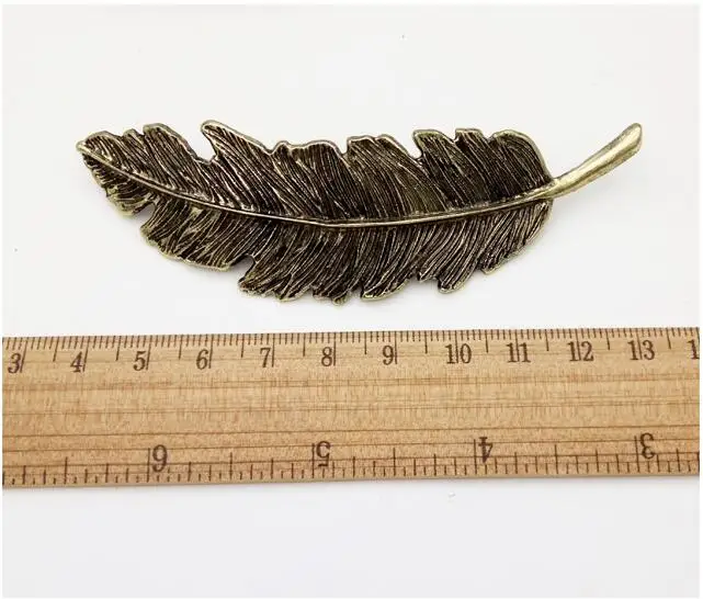 2017 New Vintage Gold Silver Metal Leaf Feather Shape Hair Clips Barrettes Hairpins for Women Fashion Hairband lady |