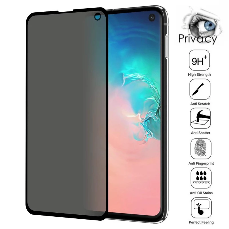 6D изогнутое полное Защитное стекло для сохранения личной информации для samsung Galaxy Note 10 Plus S10 Plus S10E S10+ 9H покрытие из закаленного стекла с антишпионскими бликами