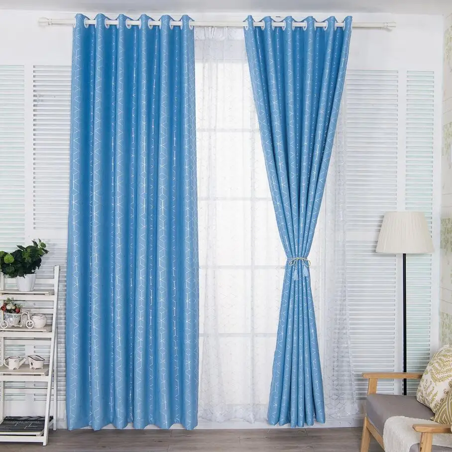 Современные однотонные Клетчатые Занавески на окна плотная шторка в спальню