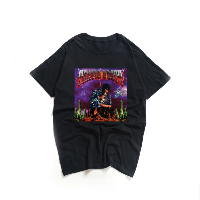 Трэвиса Скотта ASTROWORLD футболка для клиента|Мужские футболки| |