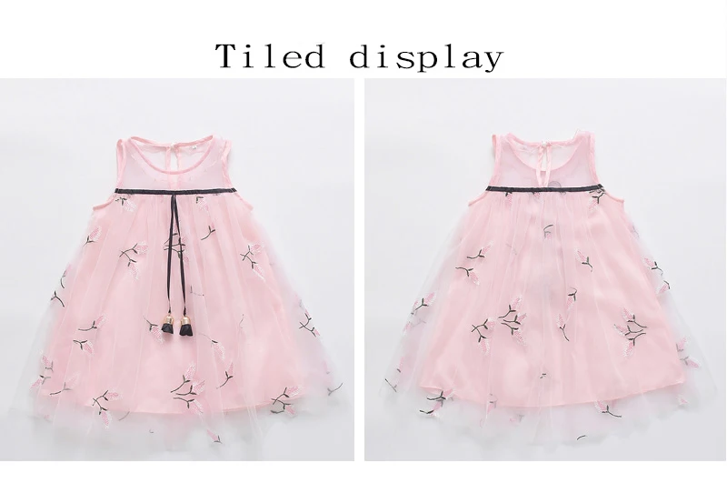 Высококачественное детское летнее праздничное платье для девочек милое